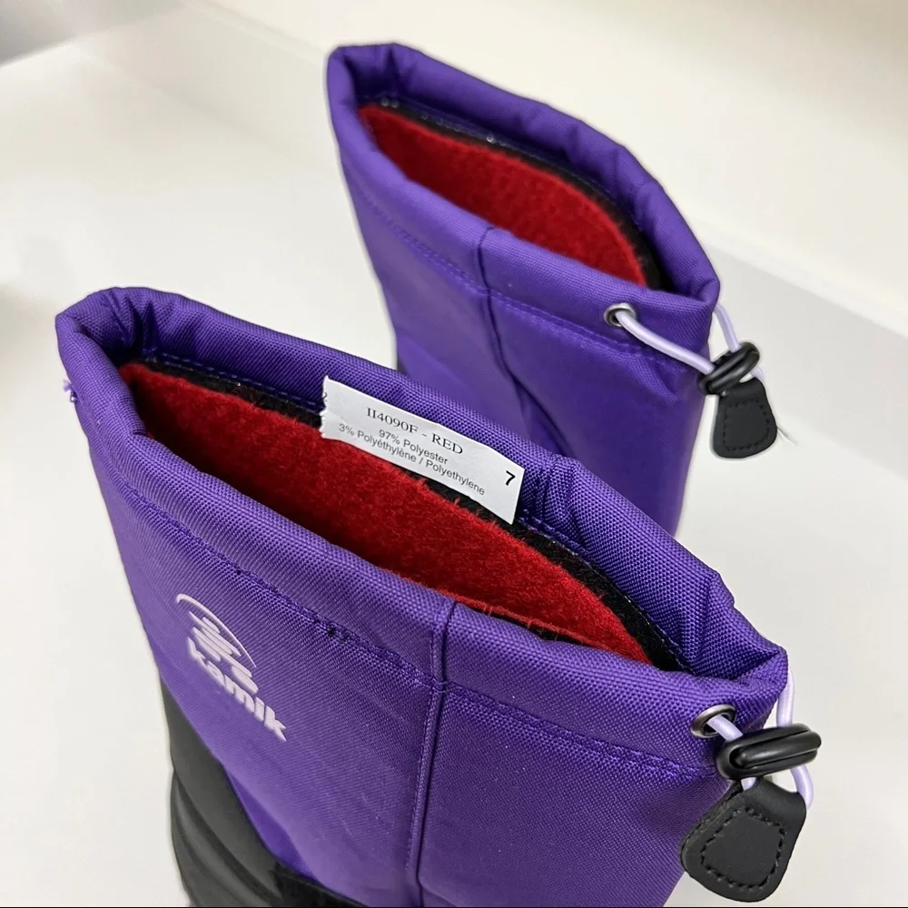 Kamik Rocket Pac Insulated Waterproof Violet Purple Girls Snow Boots NWOB Size 7